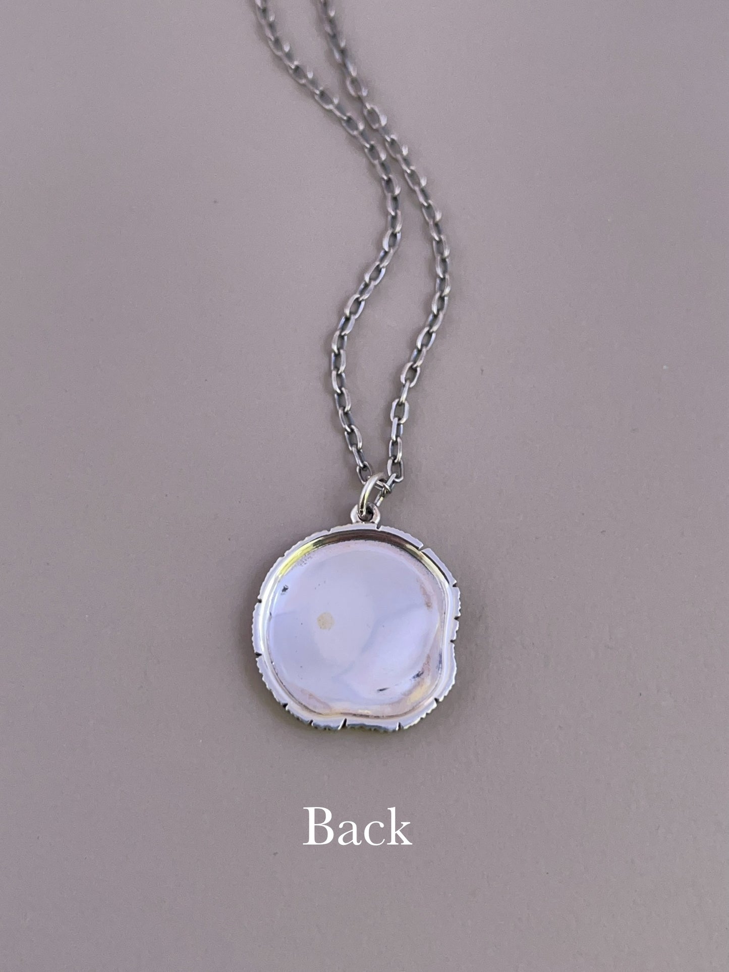 Silver Wood Slice Pendant