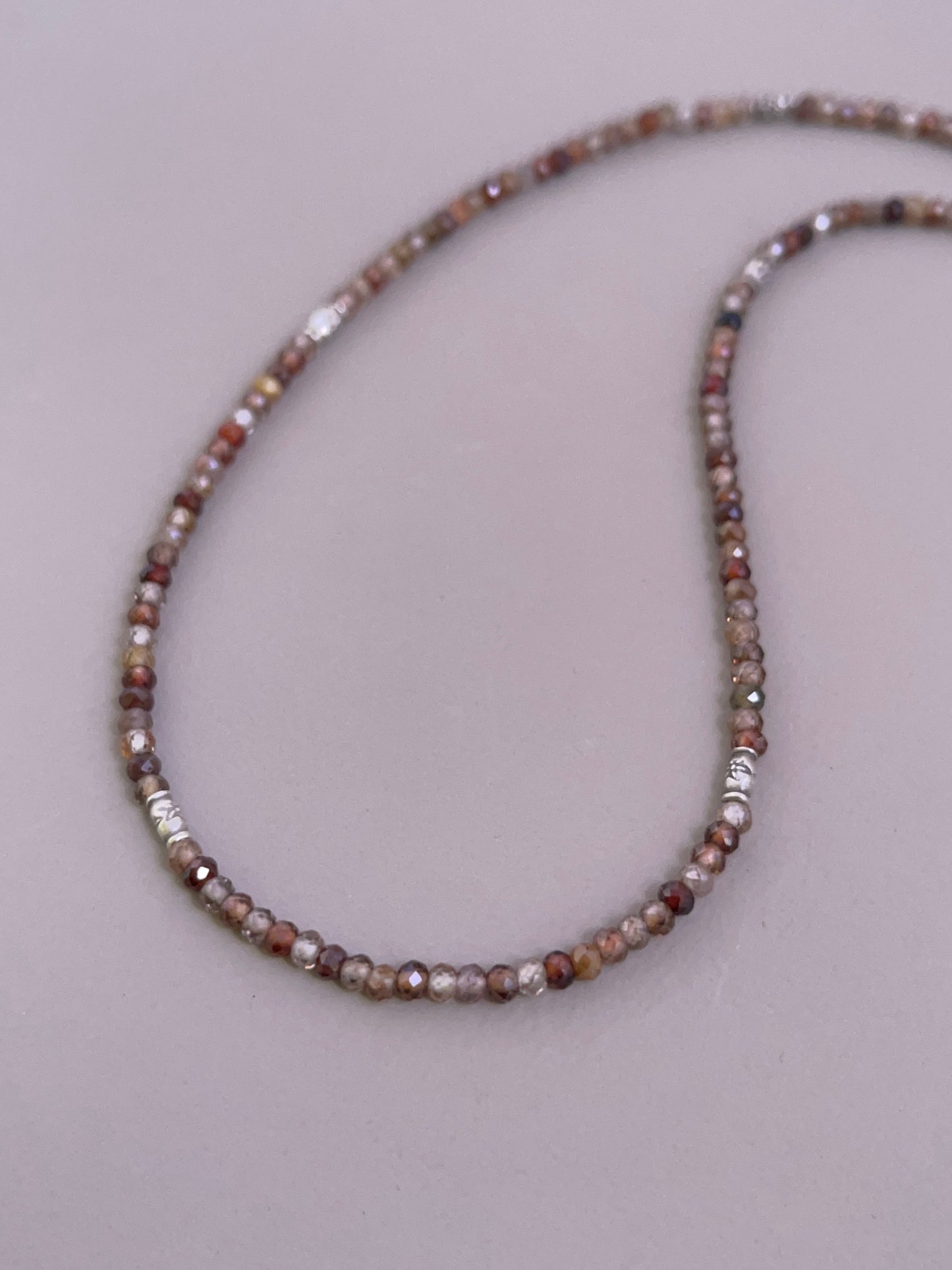 Zircon Faceted Bead Necklace - 03