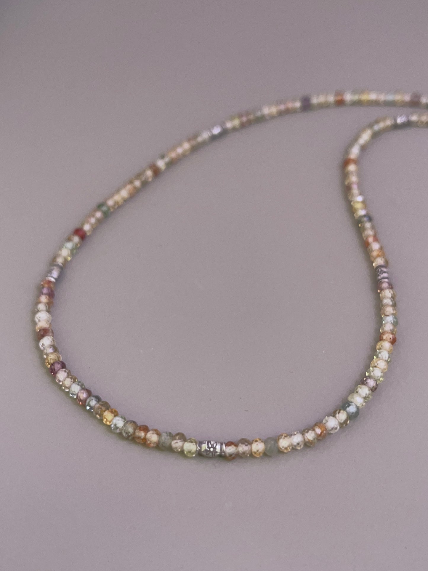 Zircon Faceted Bead Necklace - 02