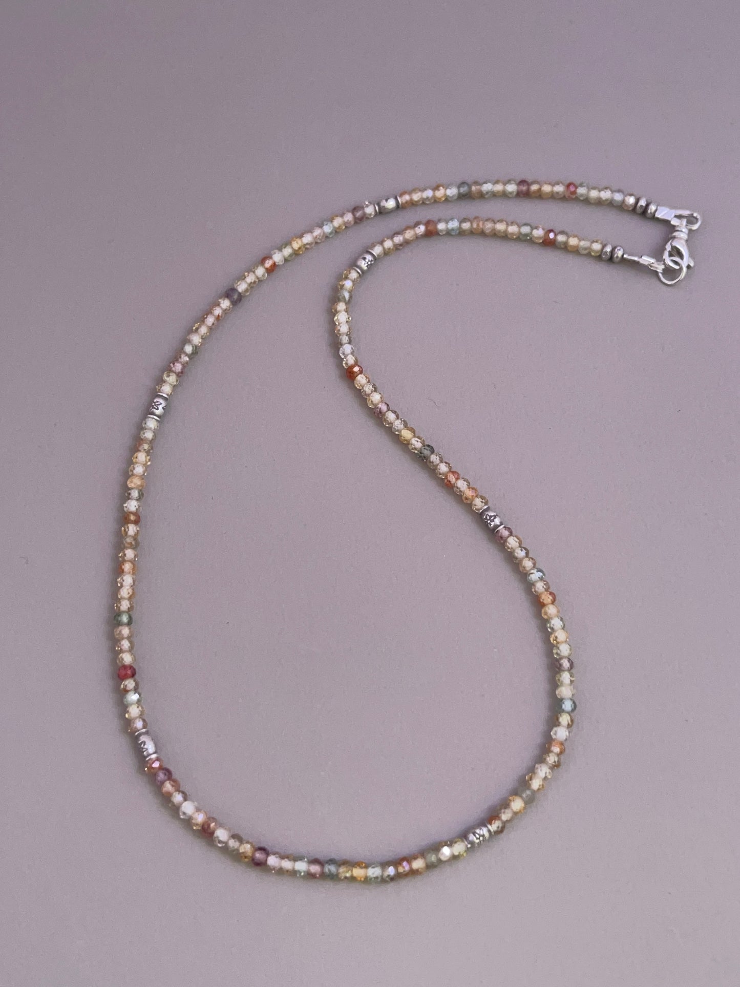 Zircon Faceted Bead Necklace - 02
