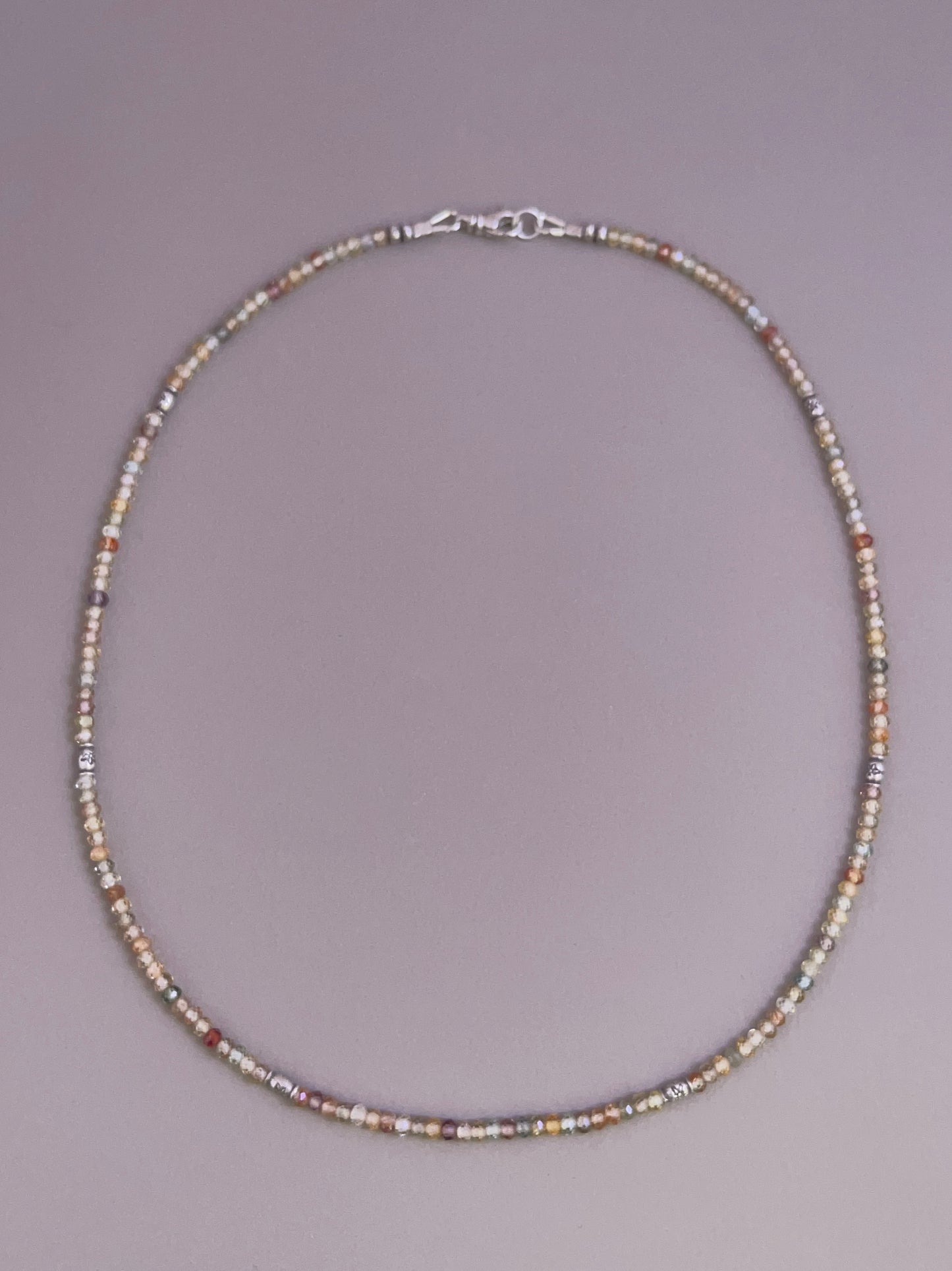 Zircon Faceted Bead Necklace - 02