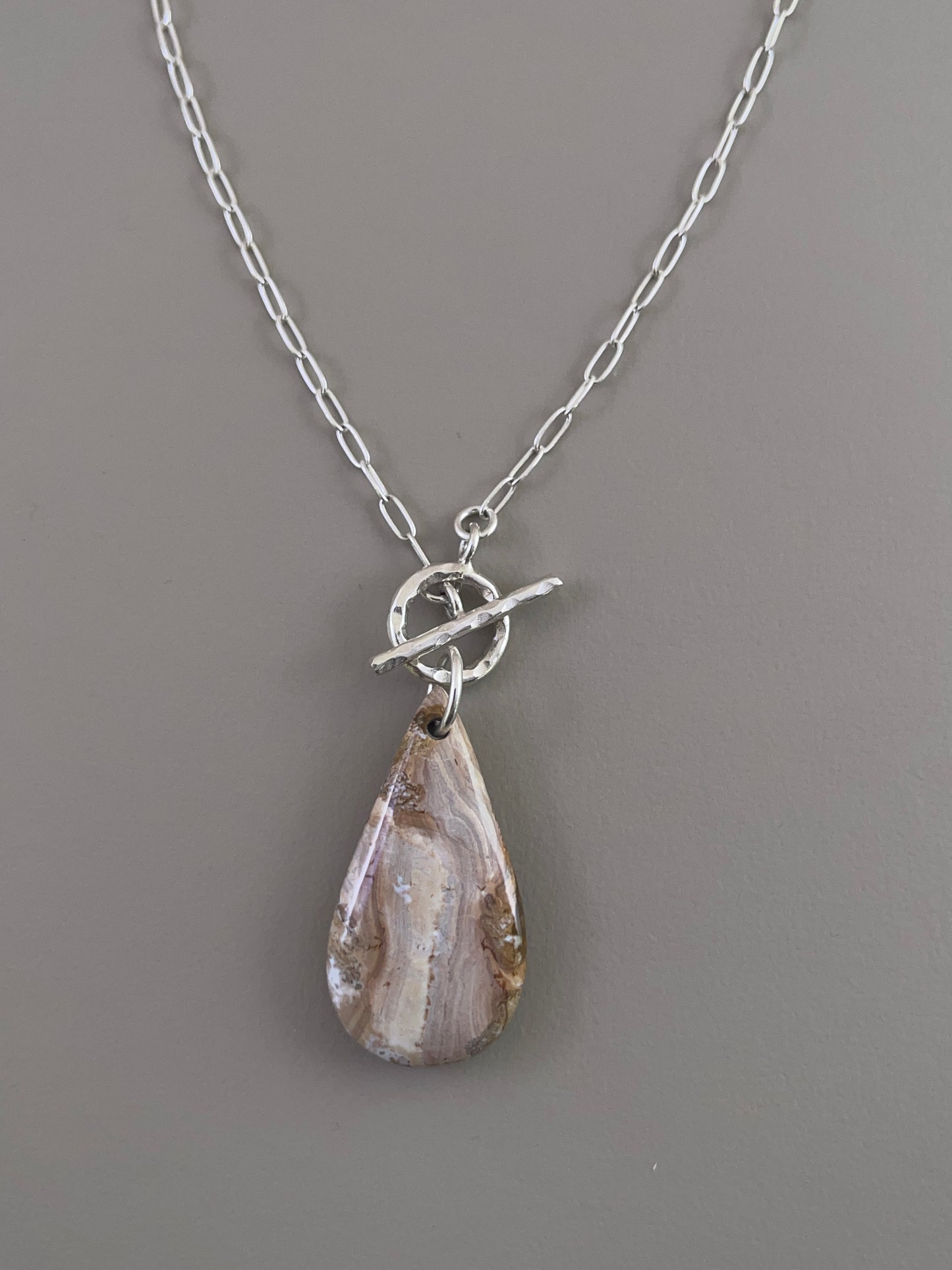 Petrified Wood Drop Necklace - 02