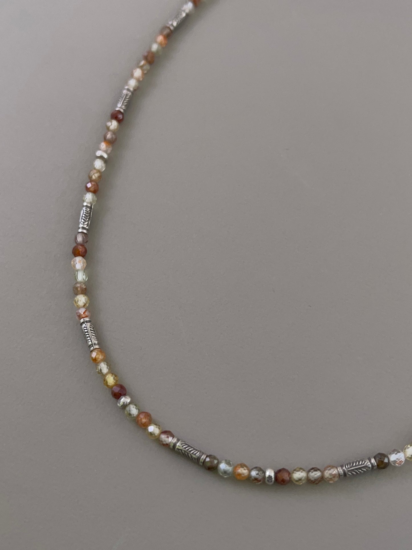Zircon Faceted Bead Necklace -01