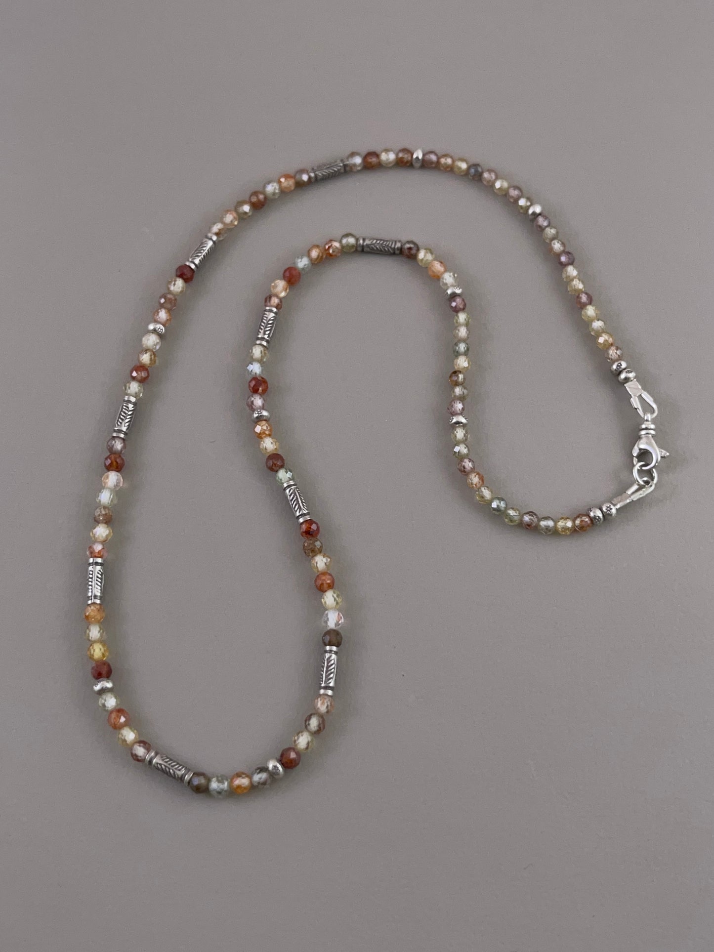 Zircon Faceted Bead Necklace -01